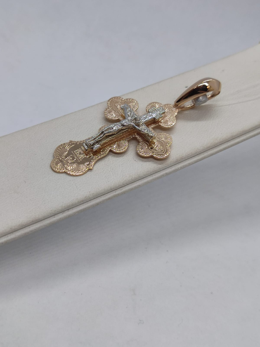 810-00030-10-00-00-04 ПОДВЕСКА КРЕСТ без камня (Au 585)