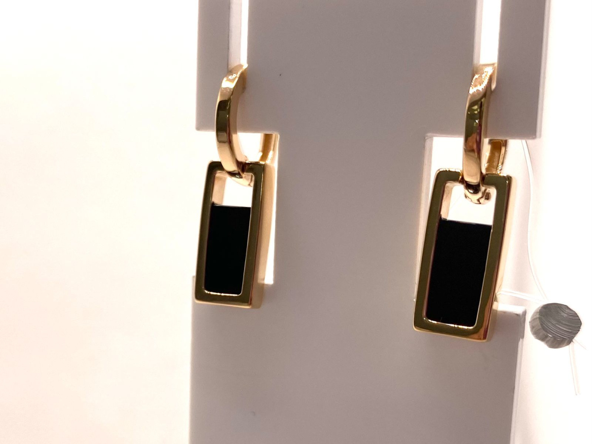 СЕРЬГИ С КАМНЕМ (Au 585)