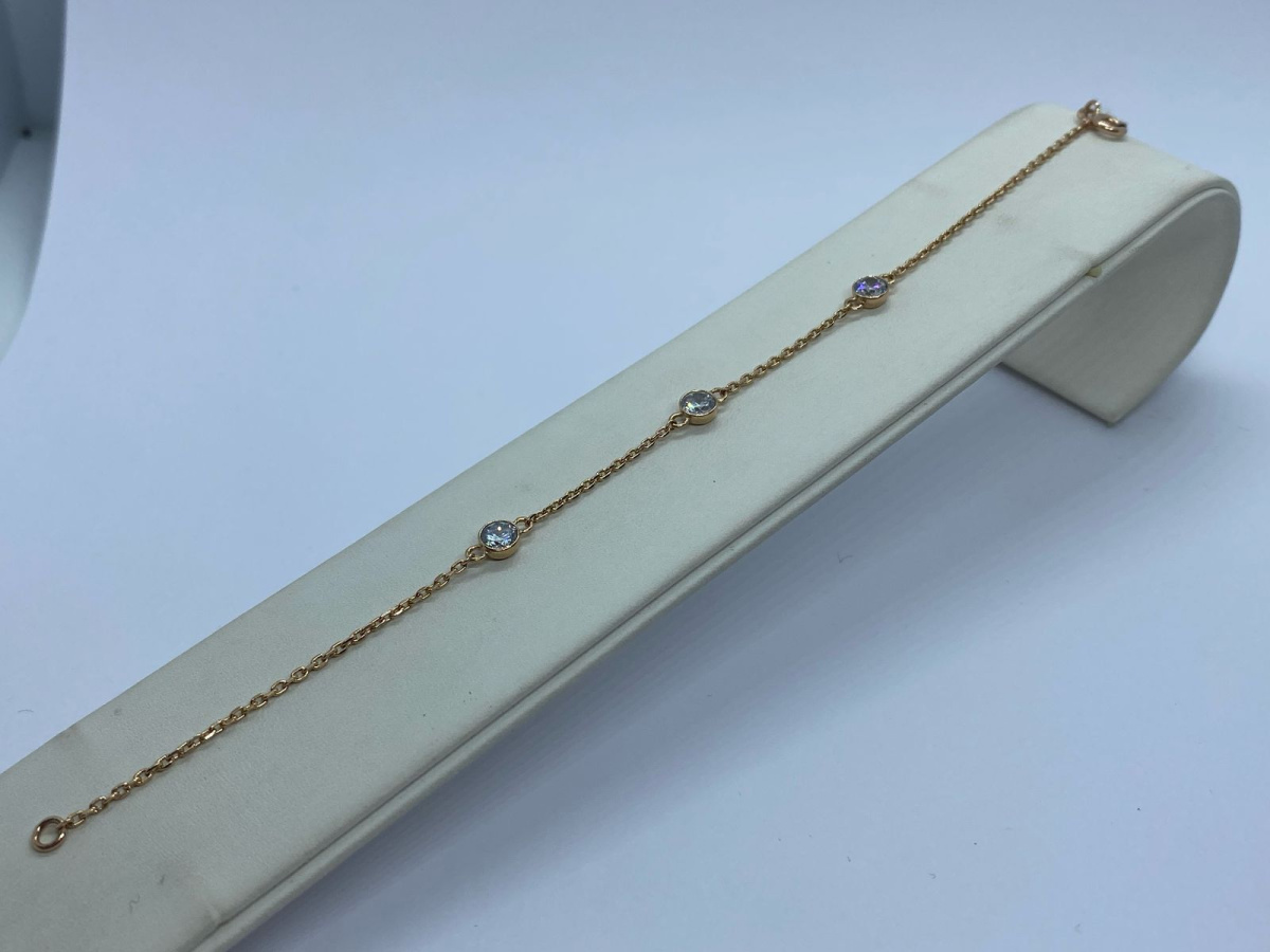 Б585 БРАСЛЕТ С КАМНЯМИ (Au 585)