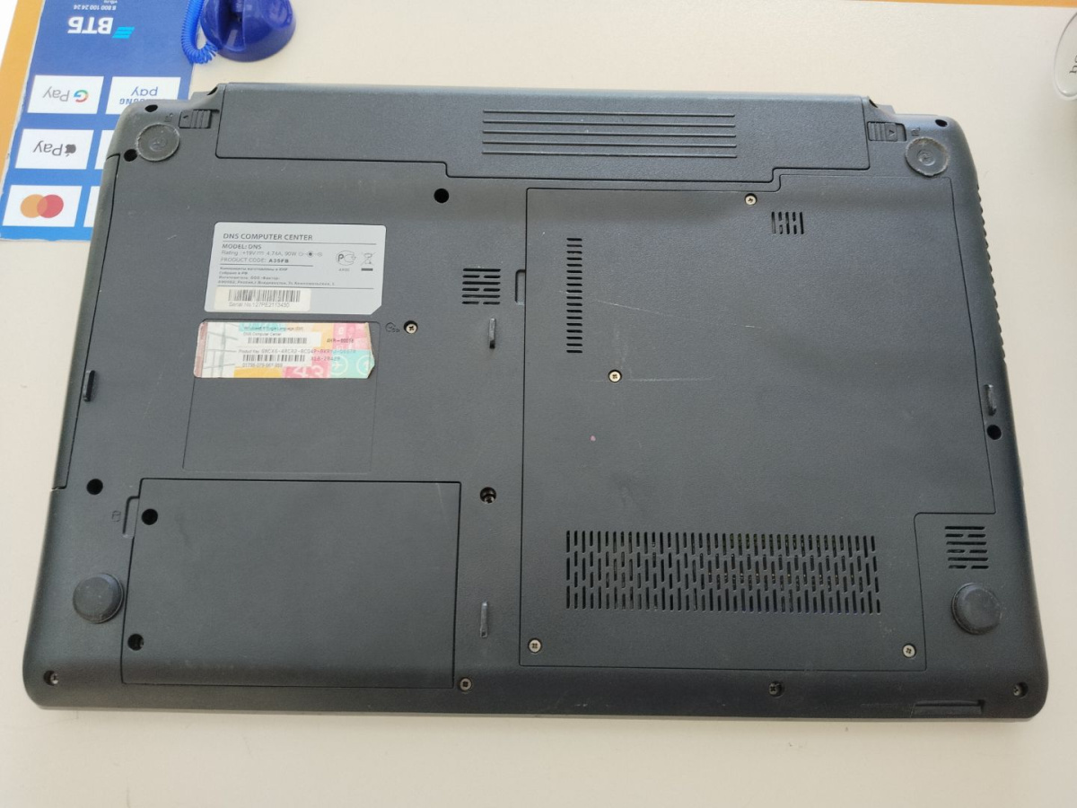 Ноутбук DNS A35FB; Pentium B960, GeForce GT 630M, 4 Гб, Нет, 1 Tb