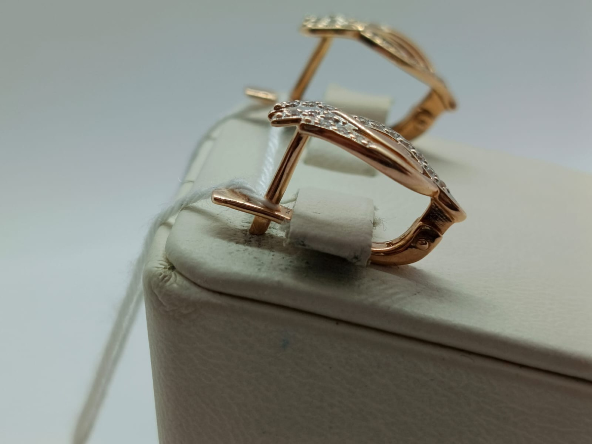 СКМИ585 СЕРЬГИ С КАМНЯМИ (Au 585)