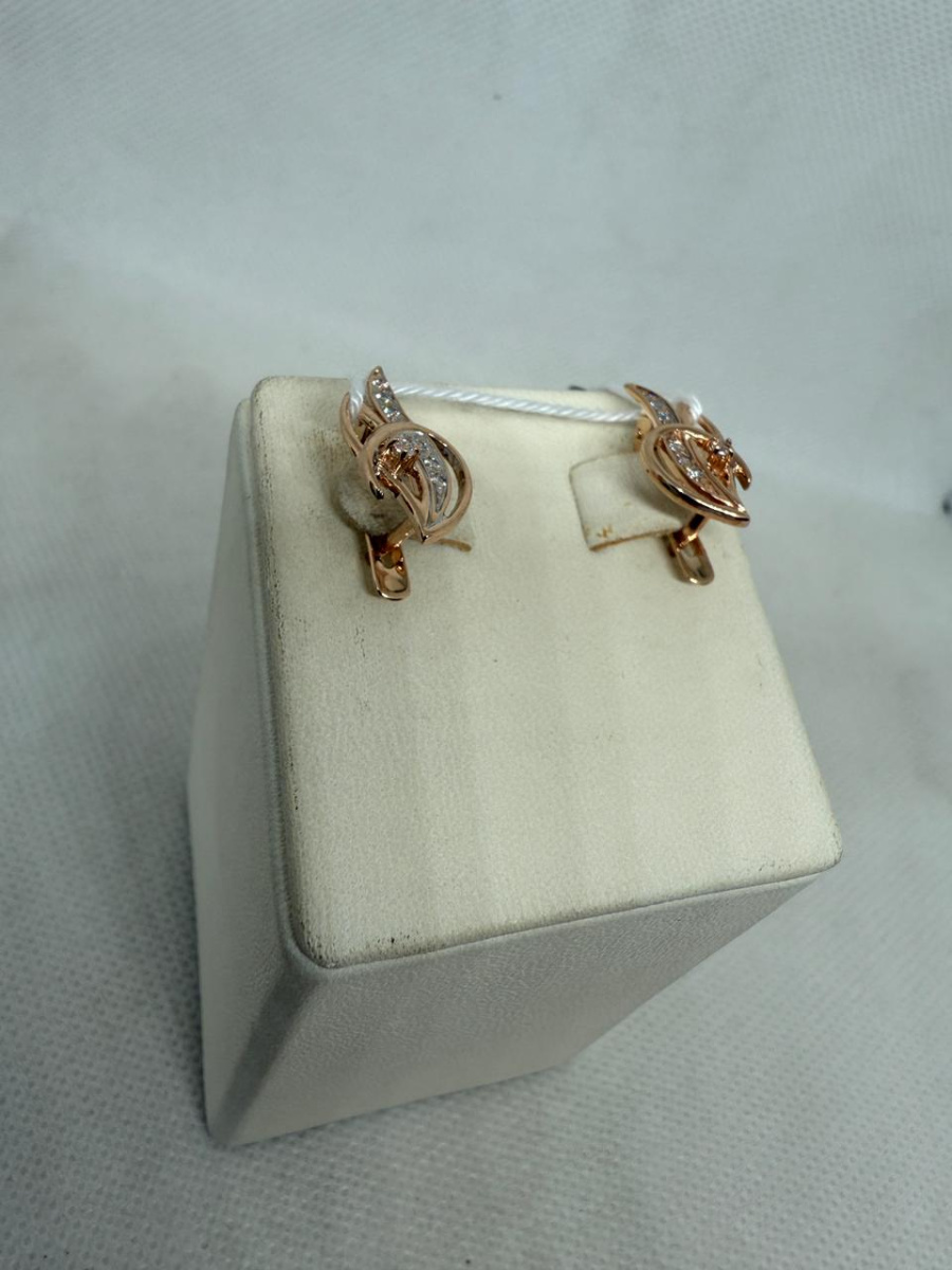 СКМИ585 СЕРЬГИ С КАМНЯМИ (Au 585)