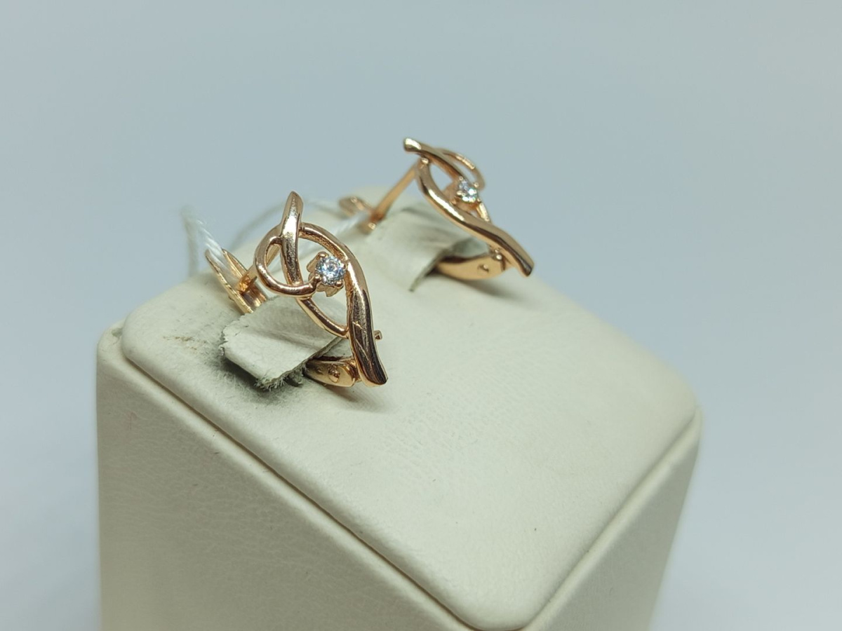 СЕРЬГИ С КАМНЕМ (Au 585)