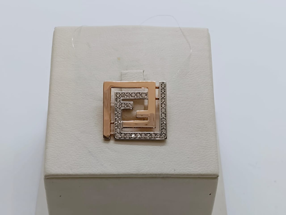 01-318265 ПОДВЕСКА С КАМНЯМИ (Au 585)