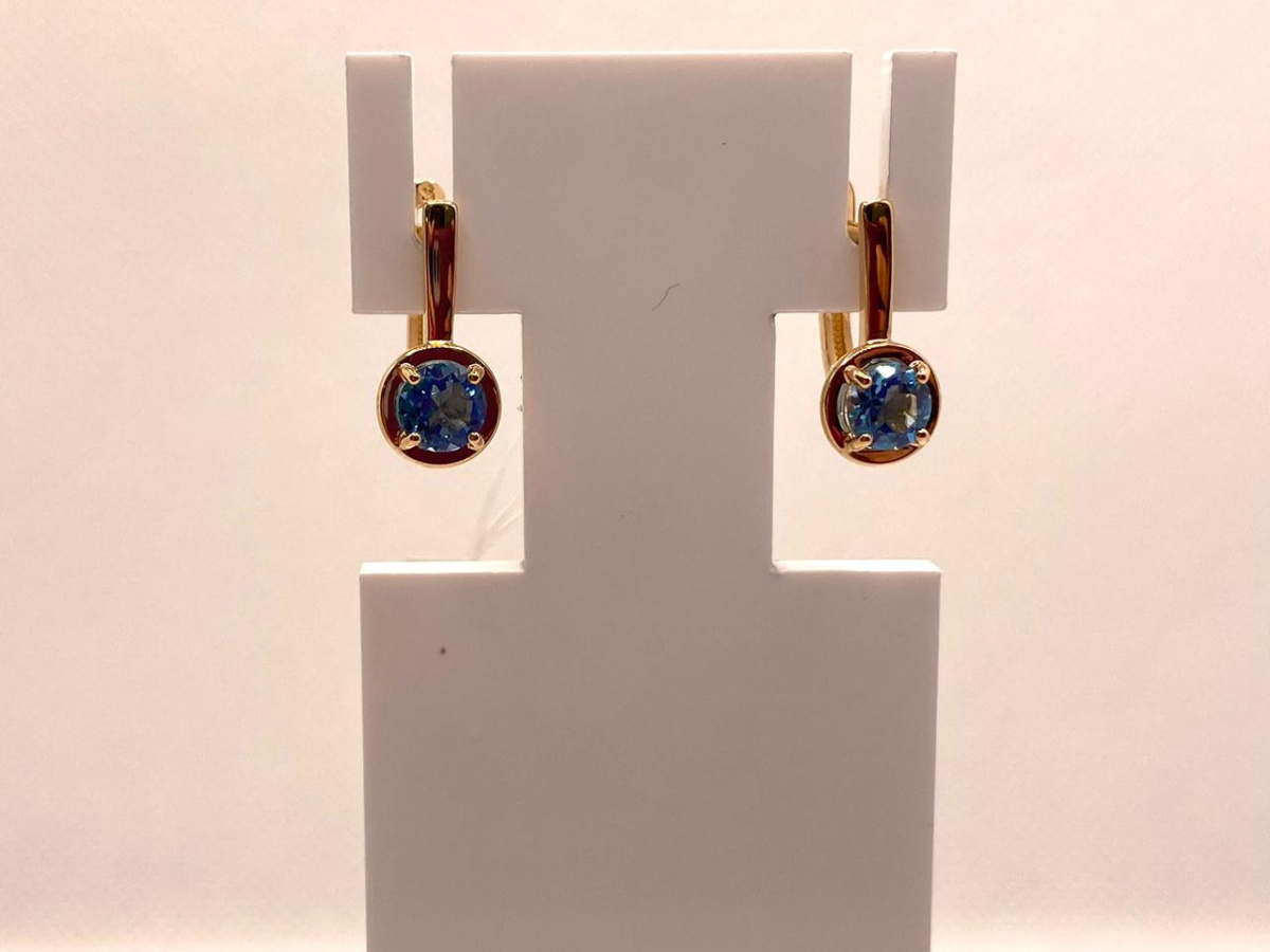 СЕРЬГИ С КАМНЕМ (Au 585)