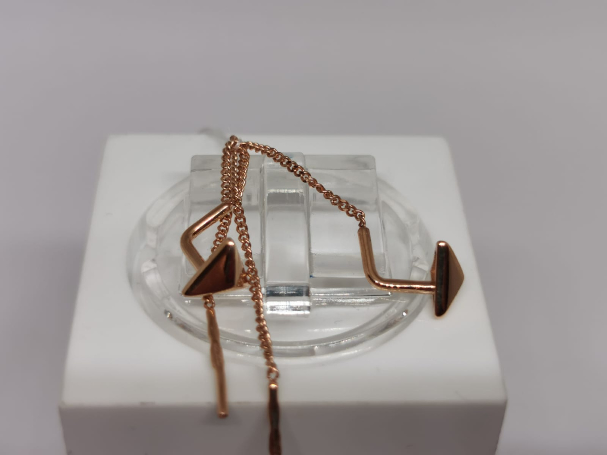 СЕРЬГИ ПРОДЕВКИ без камня (Au 585)