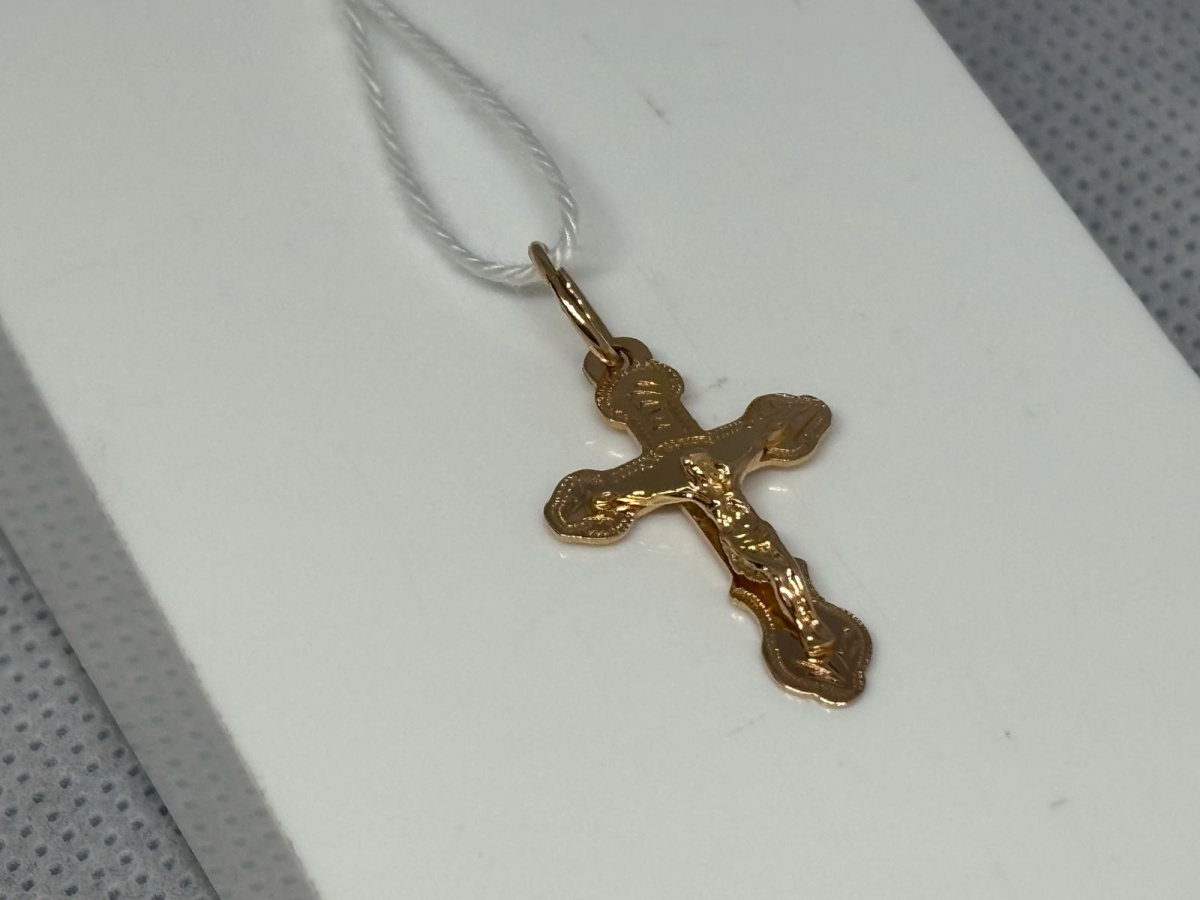 ПОДКБК585 ПОДВЕСКА КРЕСТ БЕЗ КАМНЯ (Au 585)