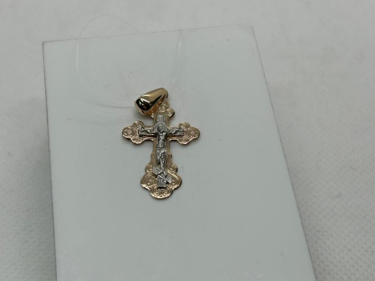 ПОДВЕСКА КРЕСТ без камня (Au 585)