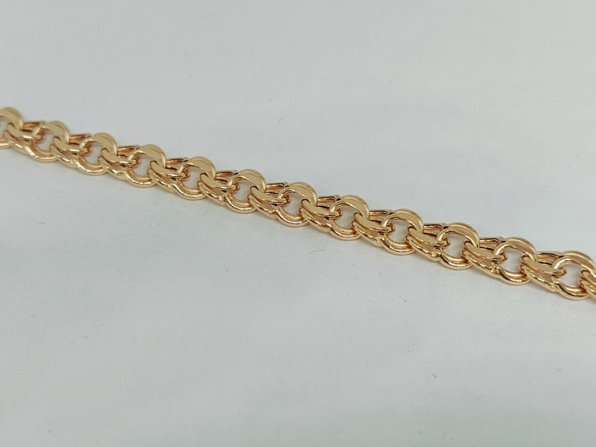 БРАСЛЕТ ПУСТОТЕЛЫЙ Бисмарк (Au 585)