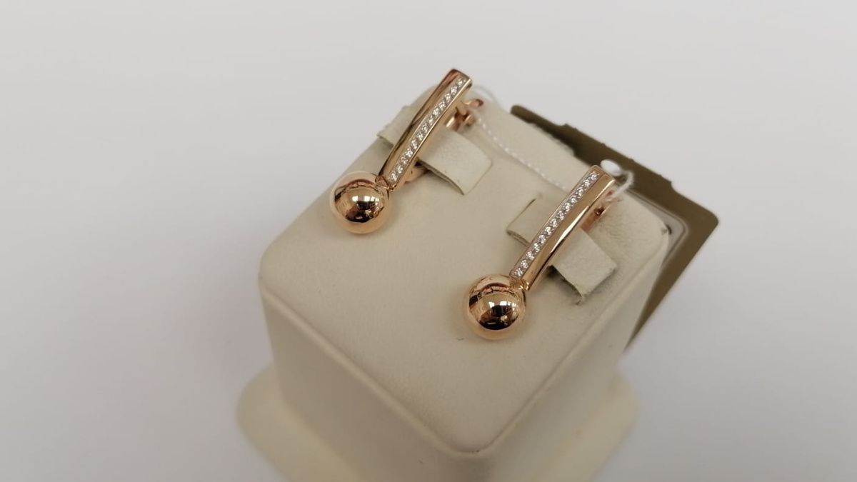 СЕРЬГИ С КАМНЯМИ (Au 585)