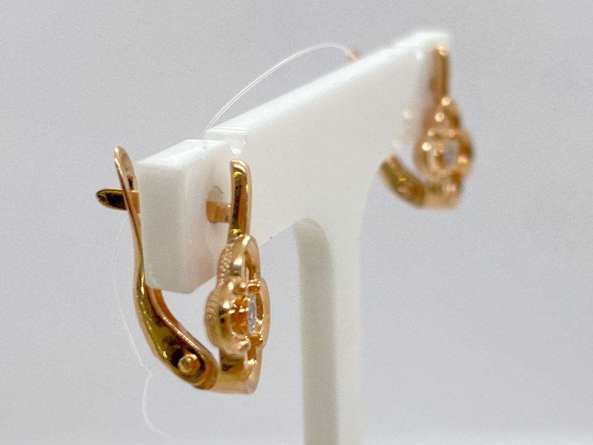 СЕРЬГИ С КАМНЕМ (Au 585)