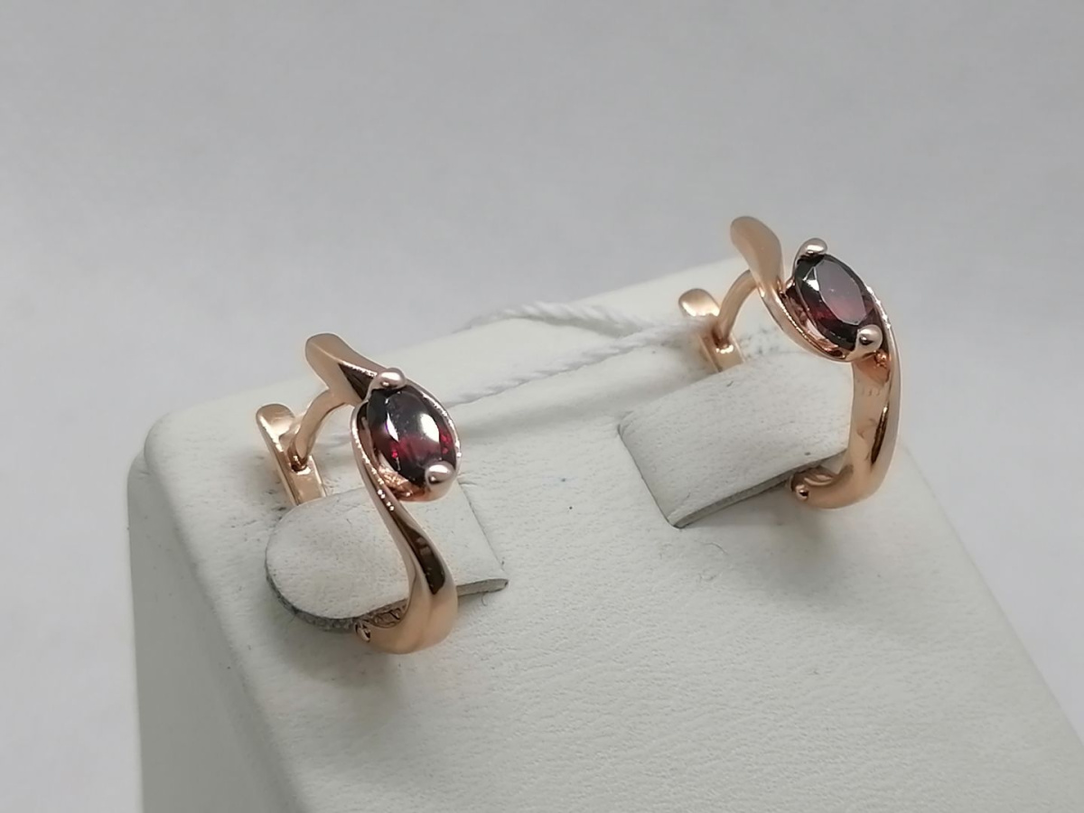 СЕРЬГИ С КАМНЕМ (Au 585)