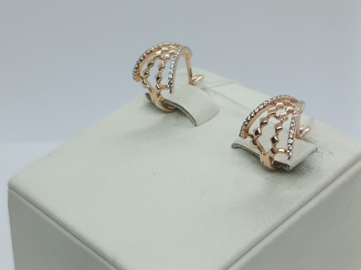 СКМИ585 СЕРЬГИ С КАМНЯМИ (Au 585)