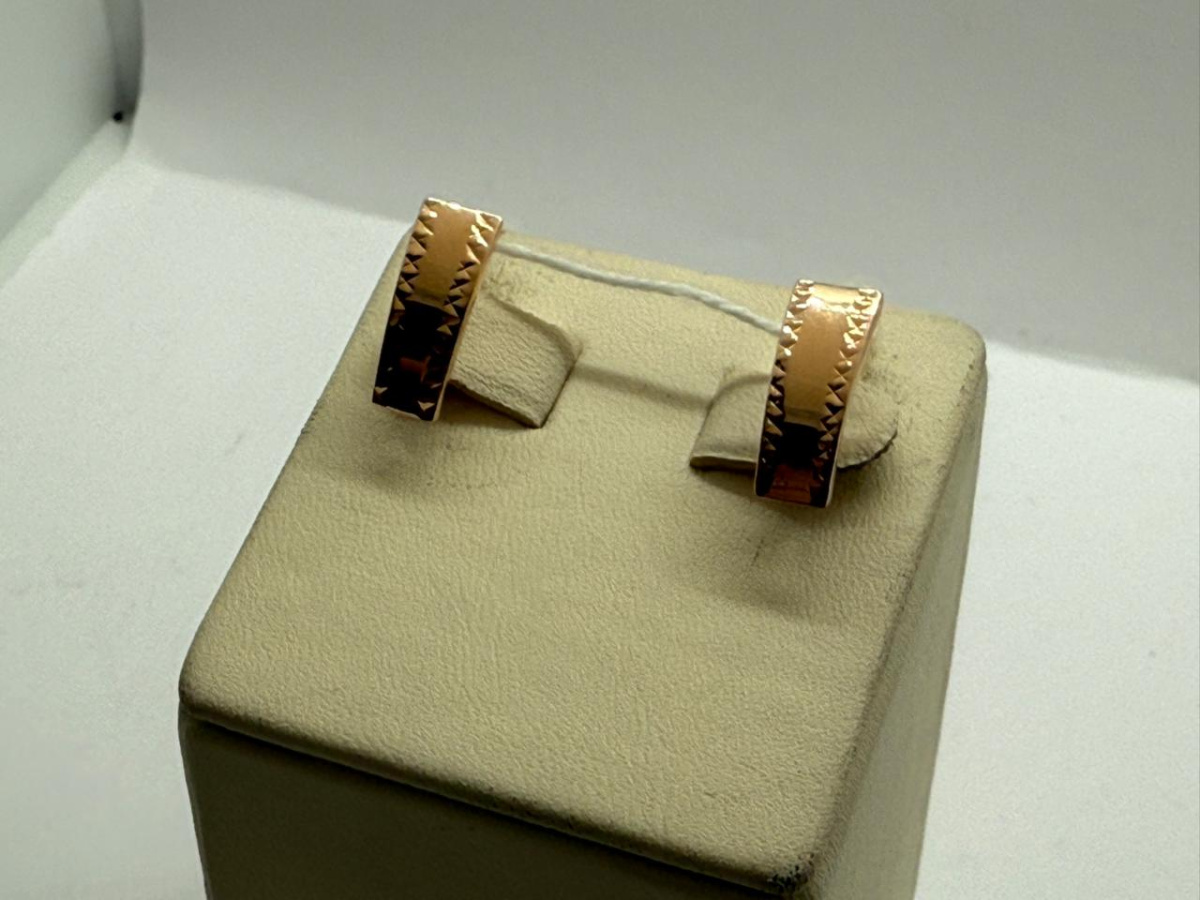 СБКМ585 СЕРЬГИ БЕЗ КАМНЯ (Au 585)