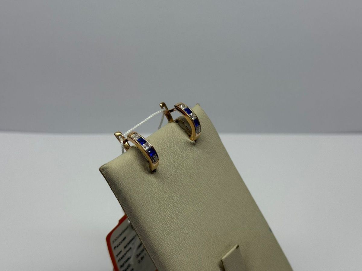 СКМИ585 СЕРЬГИ С КАМНЯМИ (Au 585)