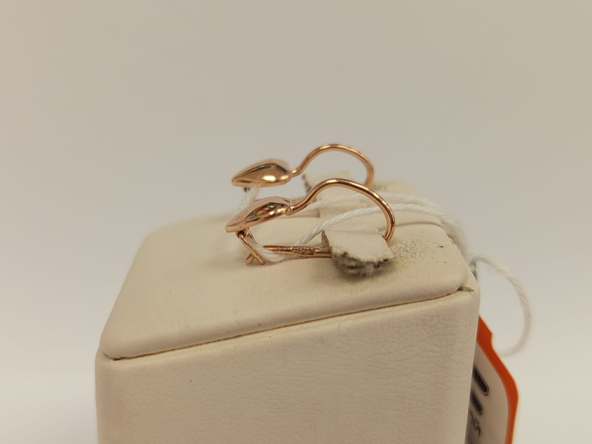 СБКМ585 СЕРЬГИ БЕЗ КАМНЯ (Au 585)