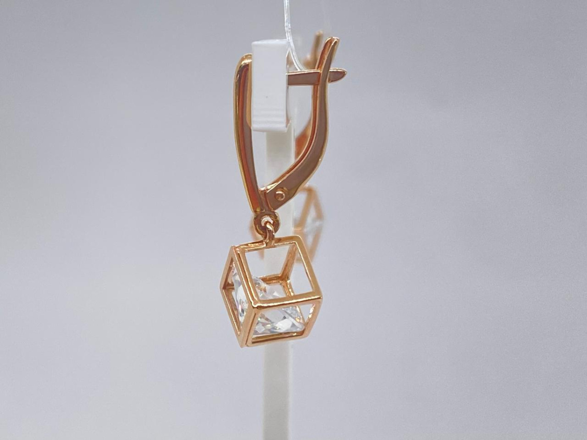 СЕРЬГИ С КАМНЕМ (Au 585)