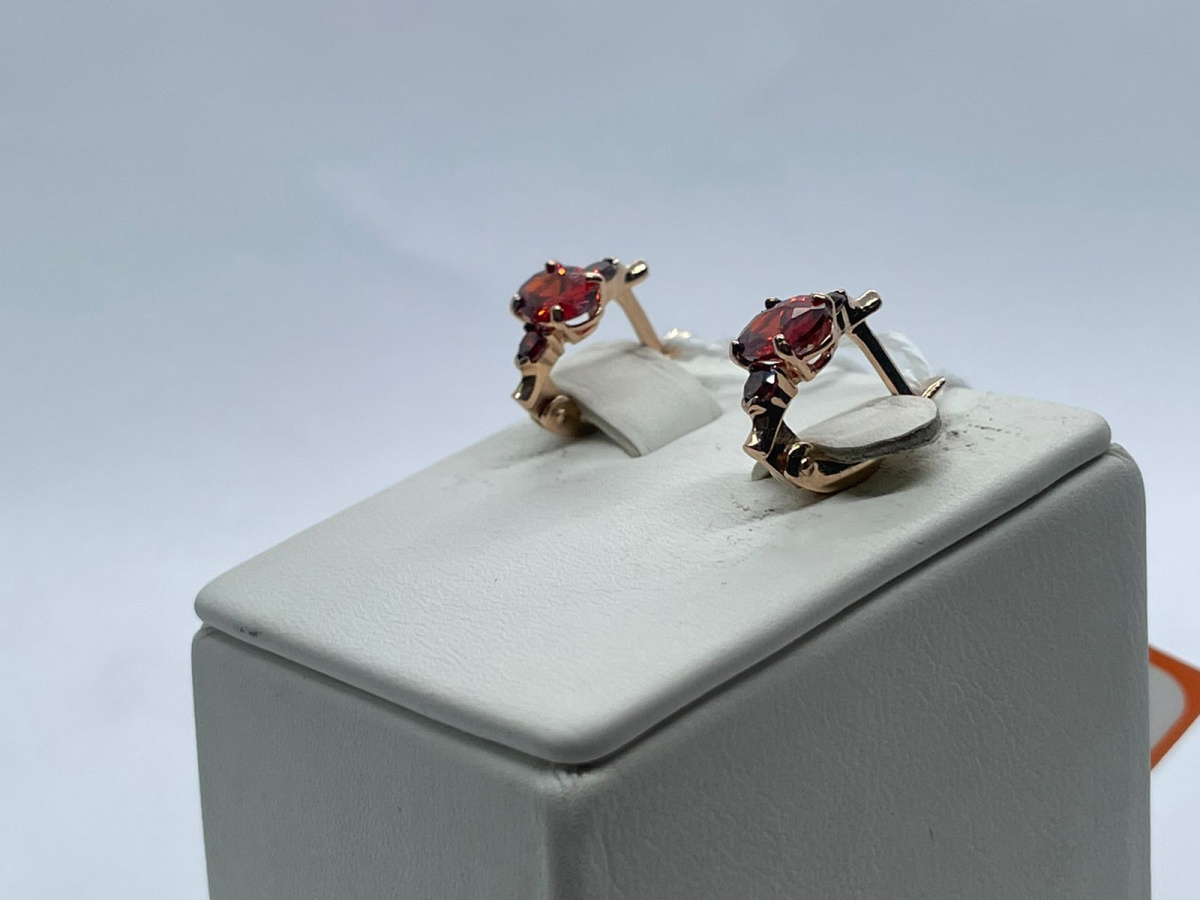 СКМИ585 СЕРЬГИ С КАМНЯМИ (Au 585)