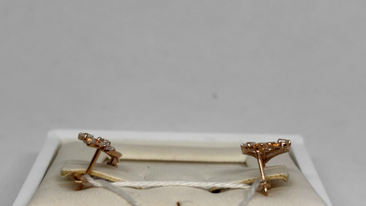 СКМИ585 СЕРЬГИ С КАМНЯМИ (Au 585)