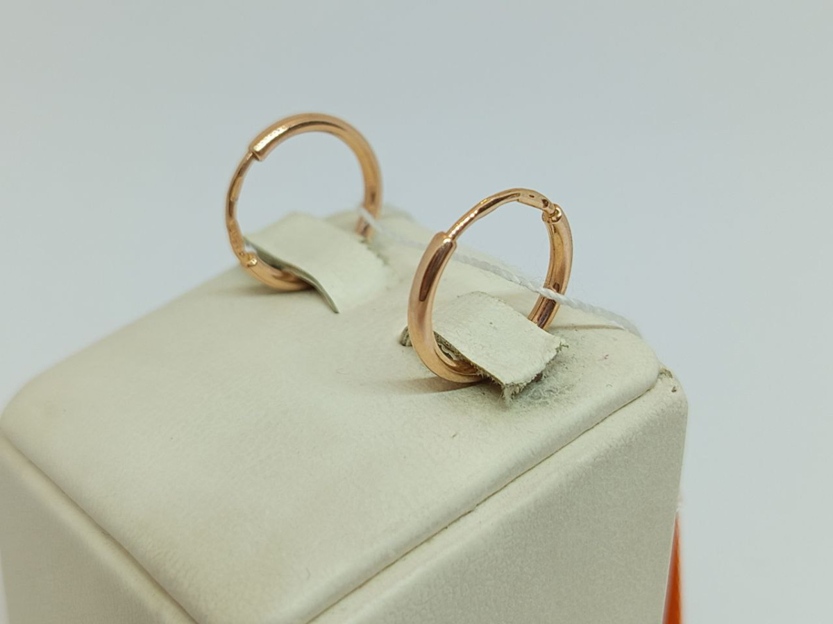 021003 СЕРЬГИ КОНГО без камня (Au 585)