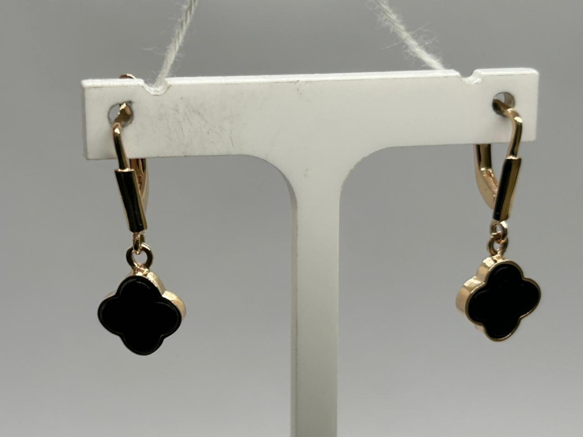 СКМ585 СЕРЬГИ С КАМНЕМ (Au 585)