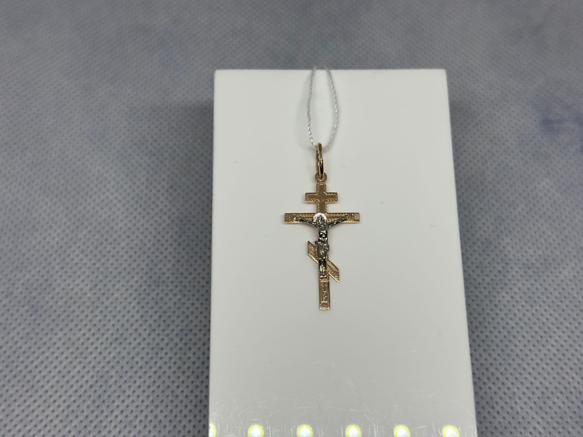 8012р ПОДВЕСКА КРЕСТ (Au 585)