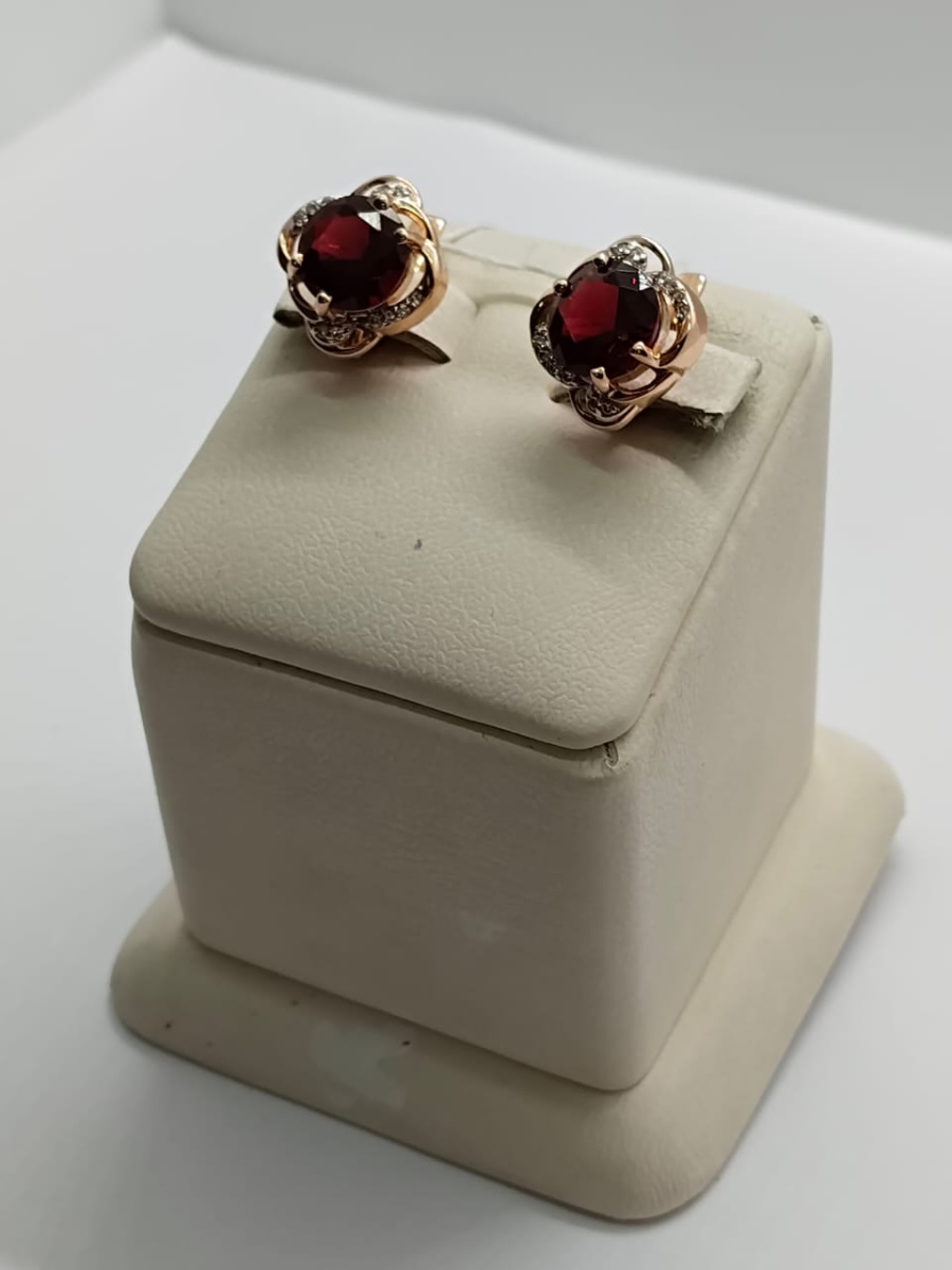 СКМИ585 СЕРЬГИ С КАМНЯМИ (Au 585)