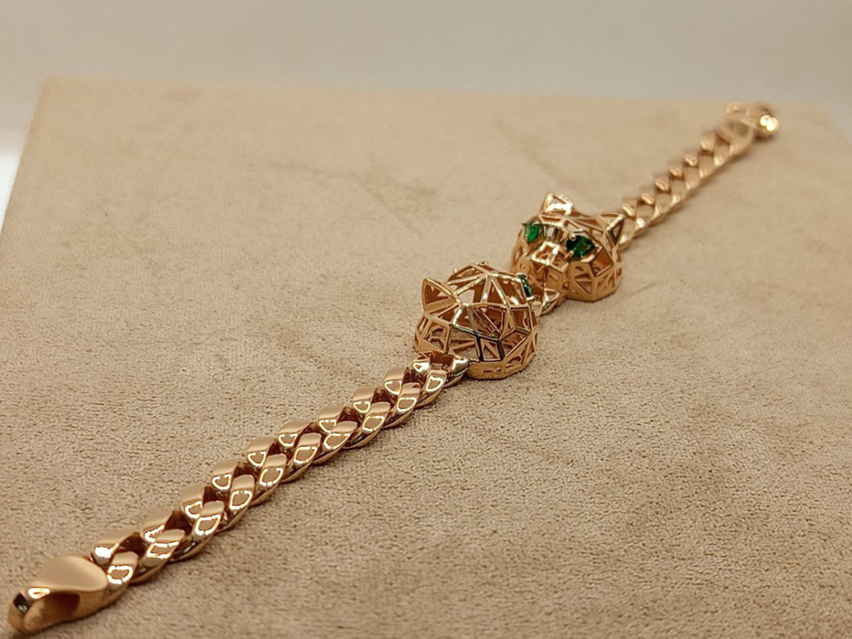 БРАСЛЕТ ФАНТАЗИЯ с камнями (Au 585)