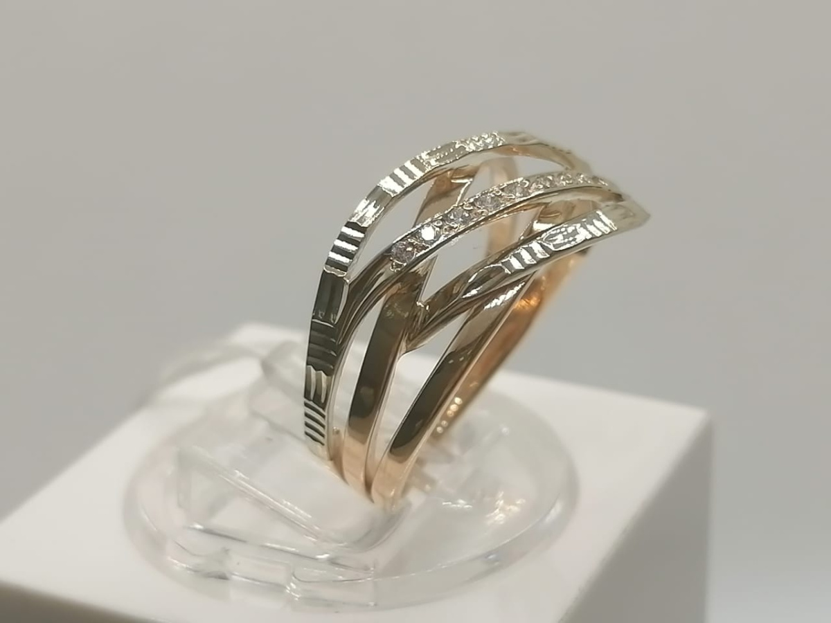 КОЛКМИ585 КОЛЬЦО С КАМНЯМИ (Au 585)