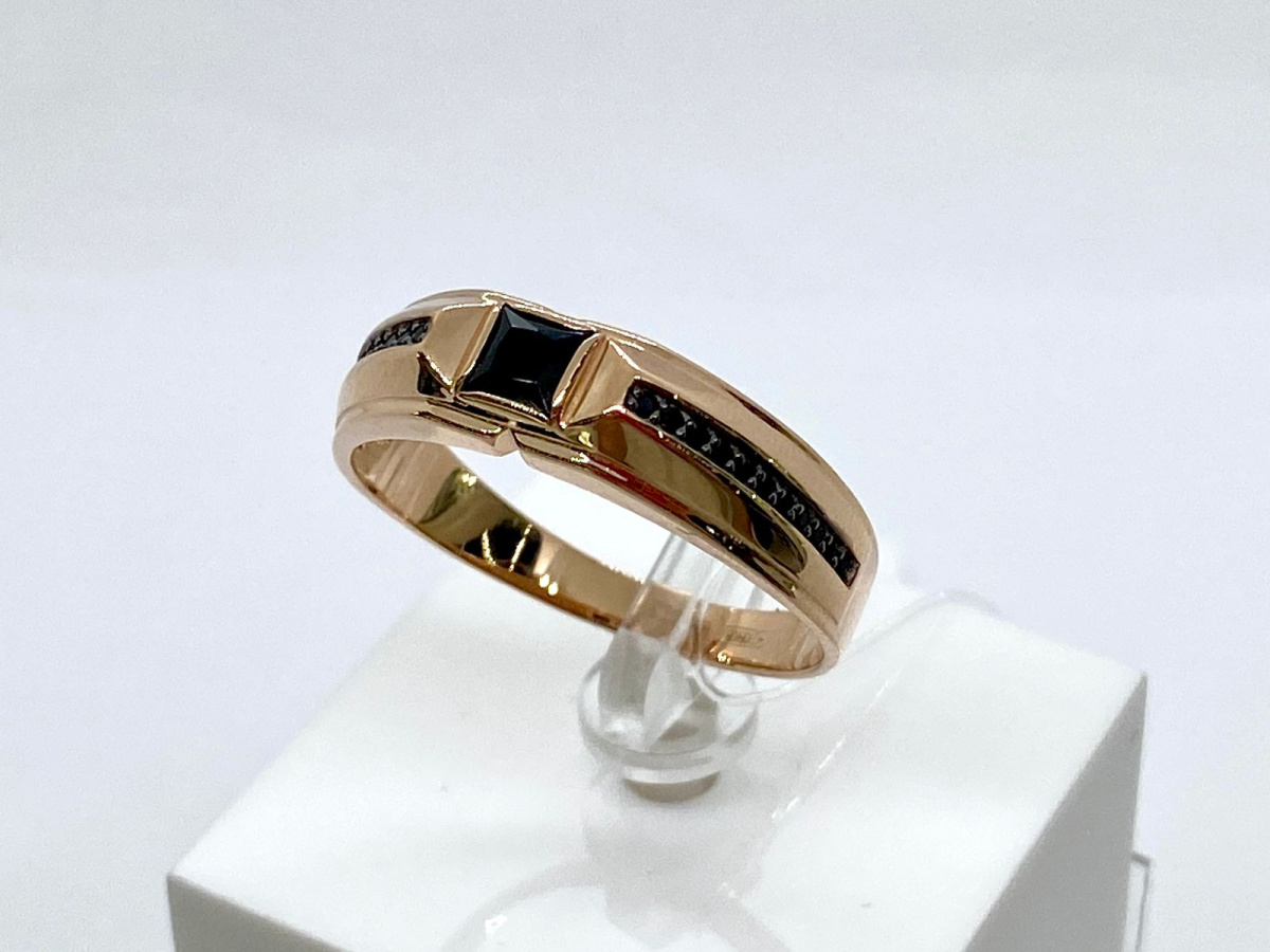 КОЛЬЦО С КАМНЯМИ (Au 585)