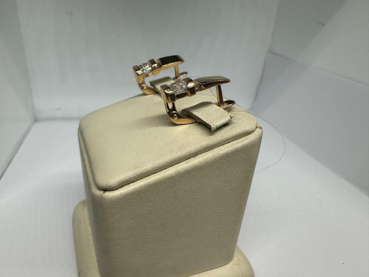 СЕРЬГИ С КАМНЕМ (Au 585)