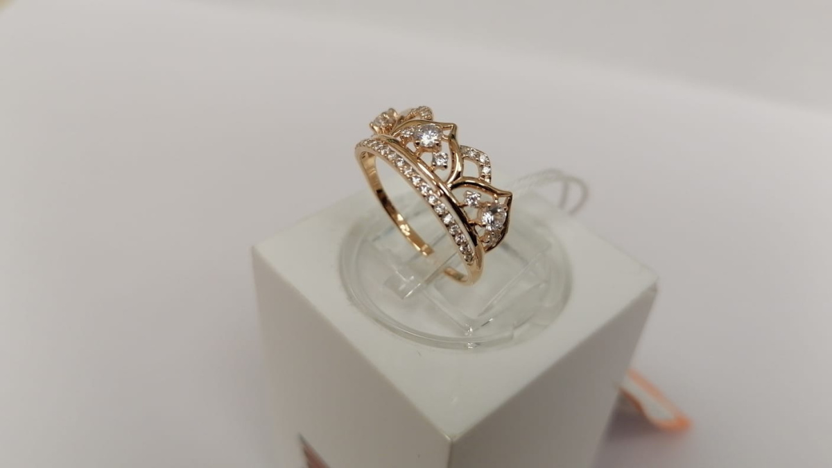 КОЛКМИ585 КОЛЬЦО С КАМНЯМИ (Au 585)