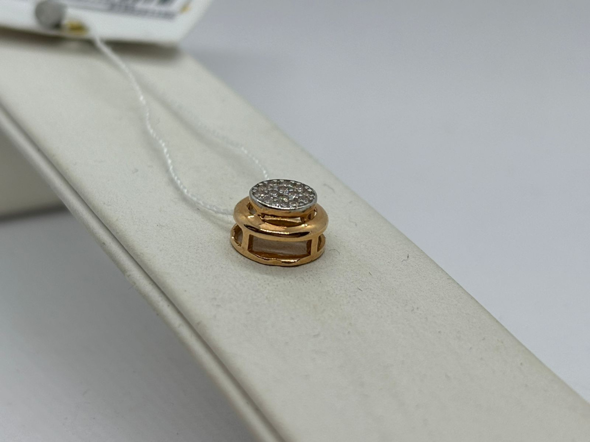 03-3584 ПОДВЕСКА С КАМНЯМИ (Au 585)