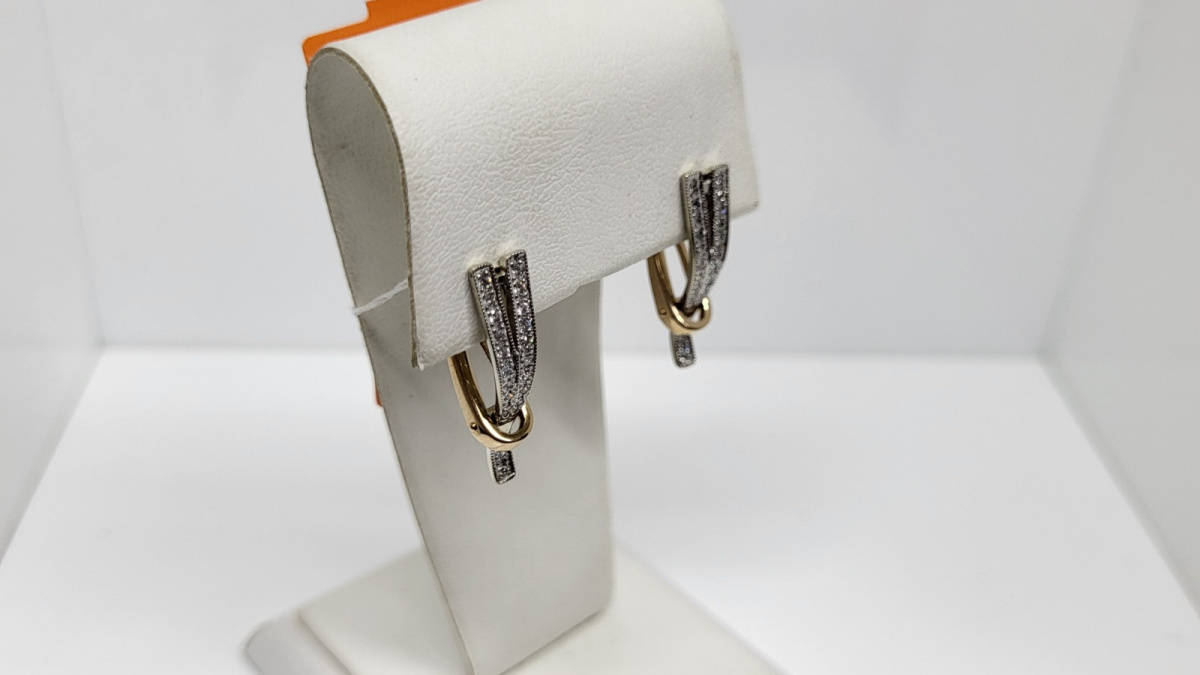 СКМИ585 СЕРЬГИ С КАМНЯМИ (Au 585)