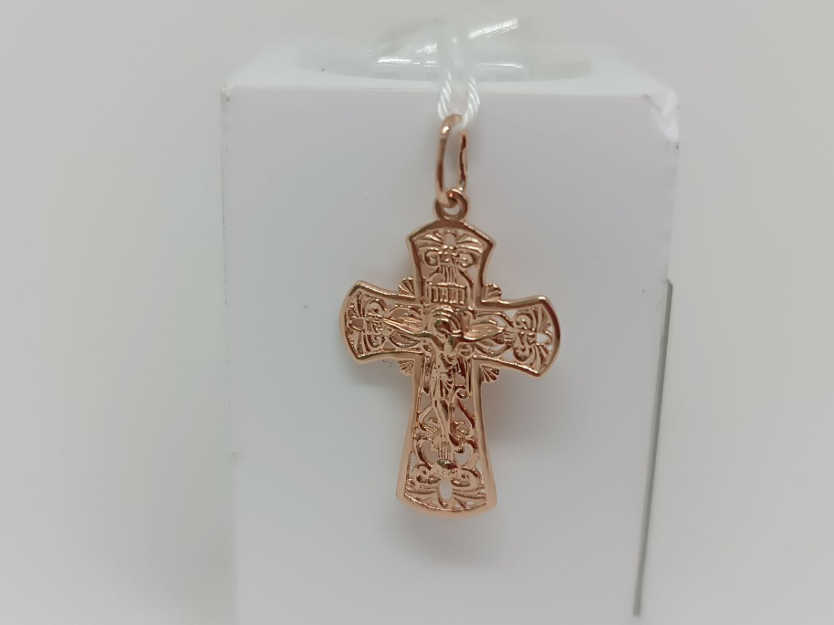 ПОДКБК585 ПОДВЕСКА КРЕСТ БЕЗ КАМНЯ (Au 585)