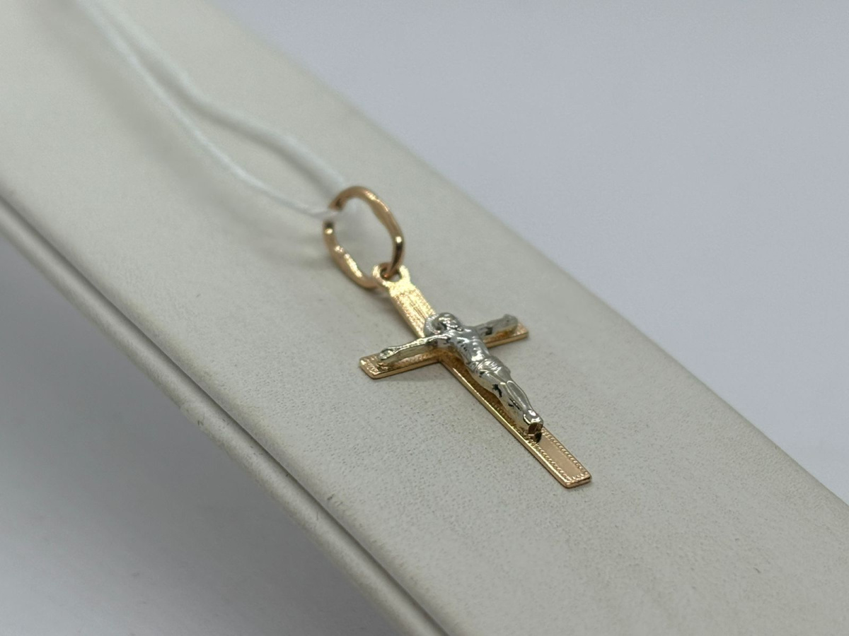 ПОДКБК585 ПОДВЕСКА КРЕСТ БЕЗ КАМНЯ (Au 585)