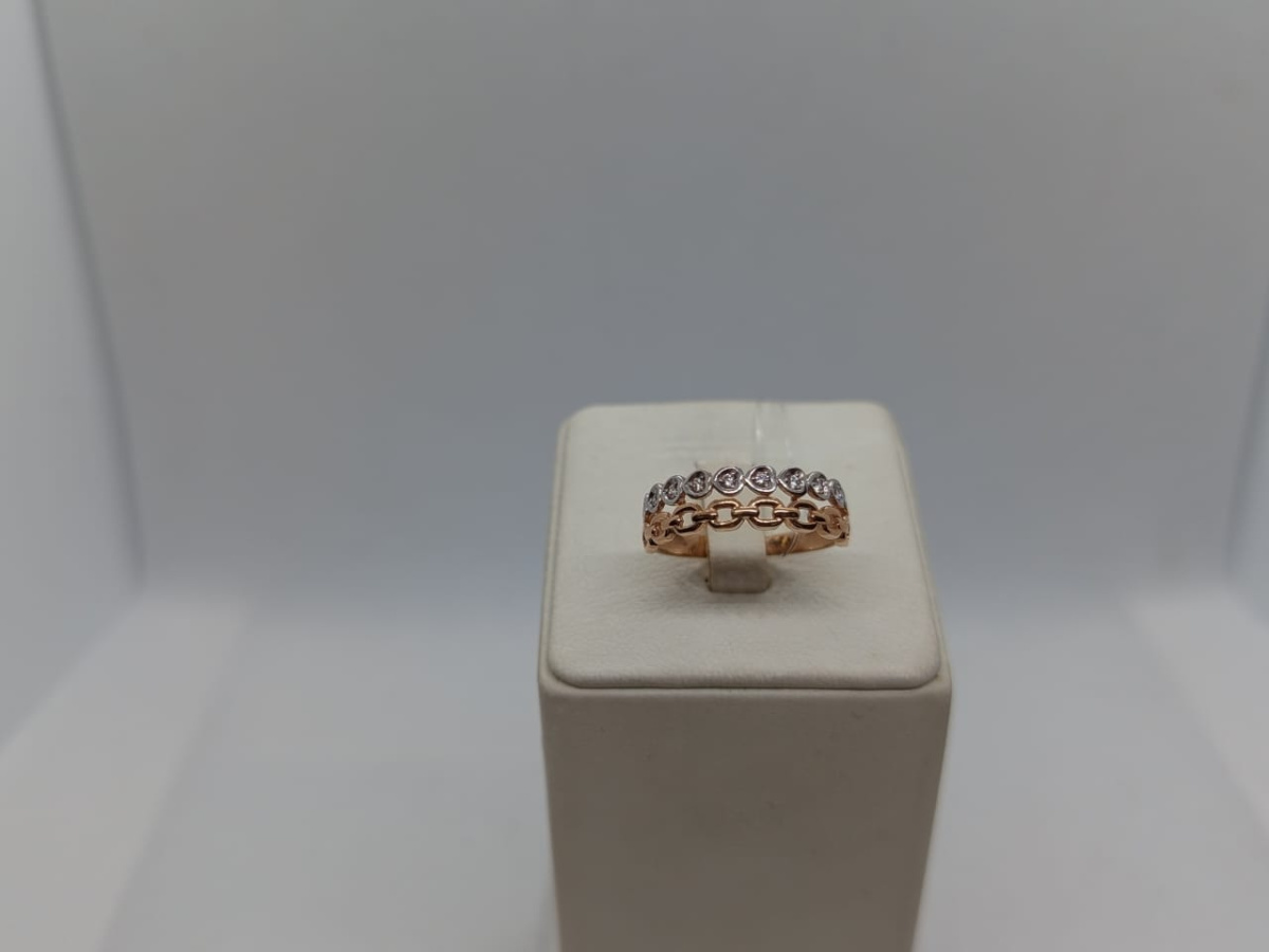 КОЛЬЦО С КАМНЯМИ (Au 585)