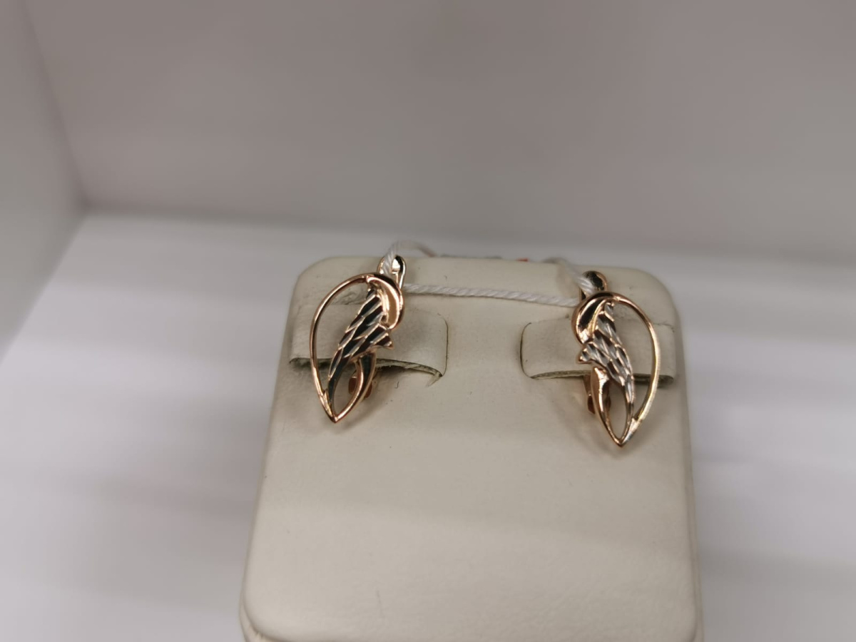 СБКМ585 СЕРЬГИ БЕЗ КАМНЯ (Au 585)