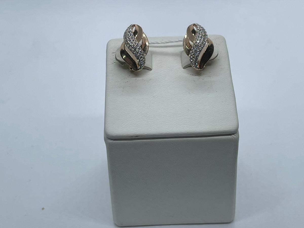 СКМИ585 СЕРЬГИ С КАМНЯМИ (Au 585)