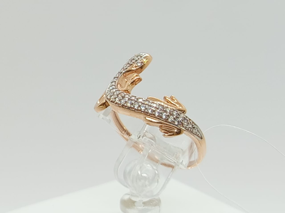 КОЛЬЦО С КАМНЯМИ (Au 585)