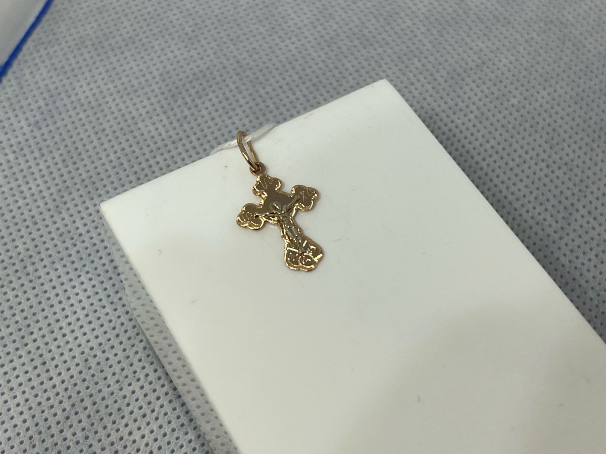 ПОДКБК585 ПОДВЕСКА КРЕСТ БЕЗ КАМНЯ (Au 585)