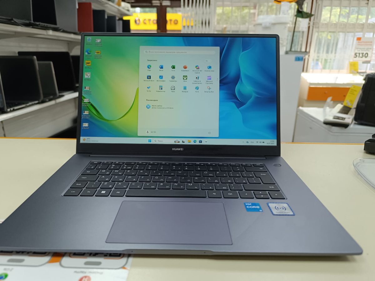 Ноутбук Huawei; I3-1115G4, Intel UHD Graphics, 8 Гб, 120 Гб, Нет