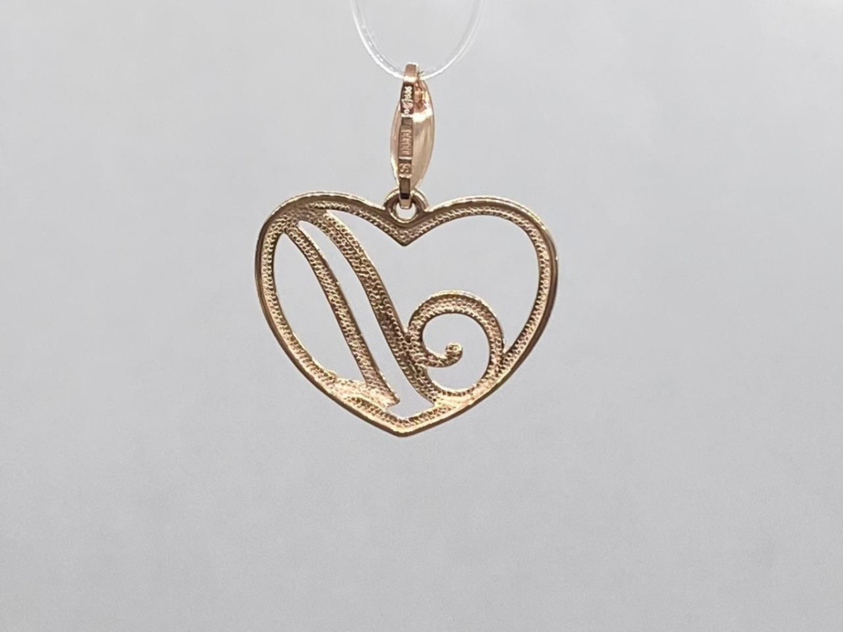 ПОДВЕСКА БУКВА Л с камнями (Au 585)