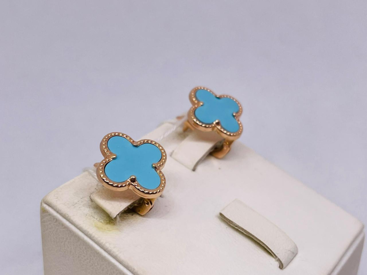 СЕРЬГИ С КАМНЕМ (Au 585)