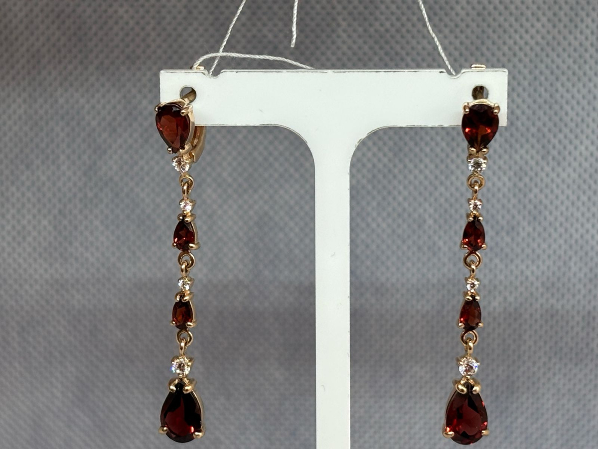 СЕРЬГИ С КАМНЯМИ (Au 585)