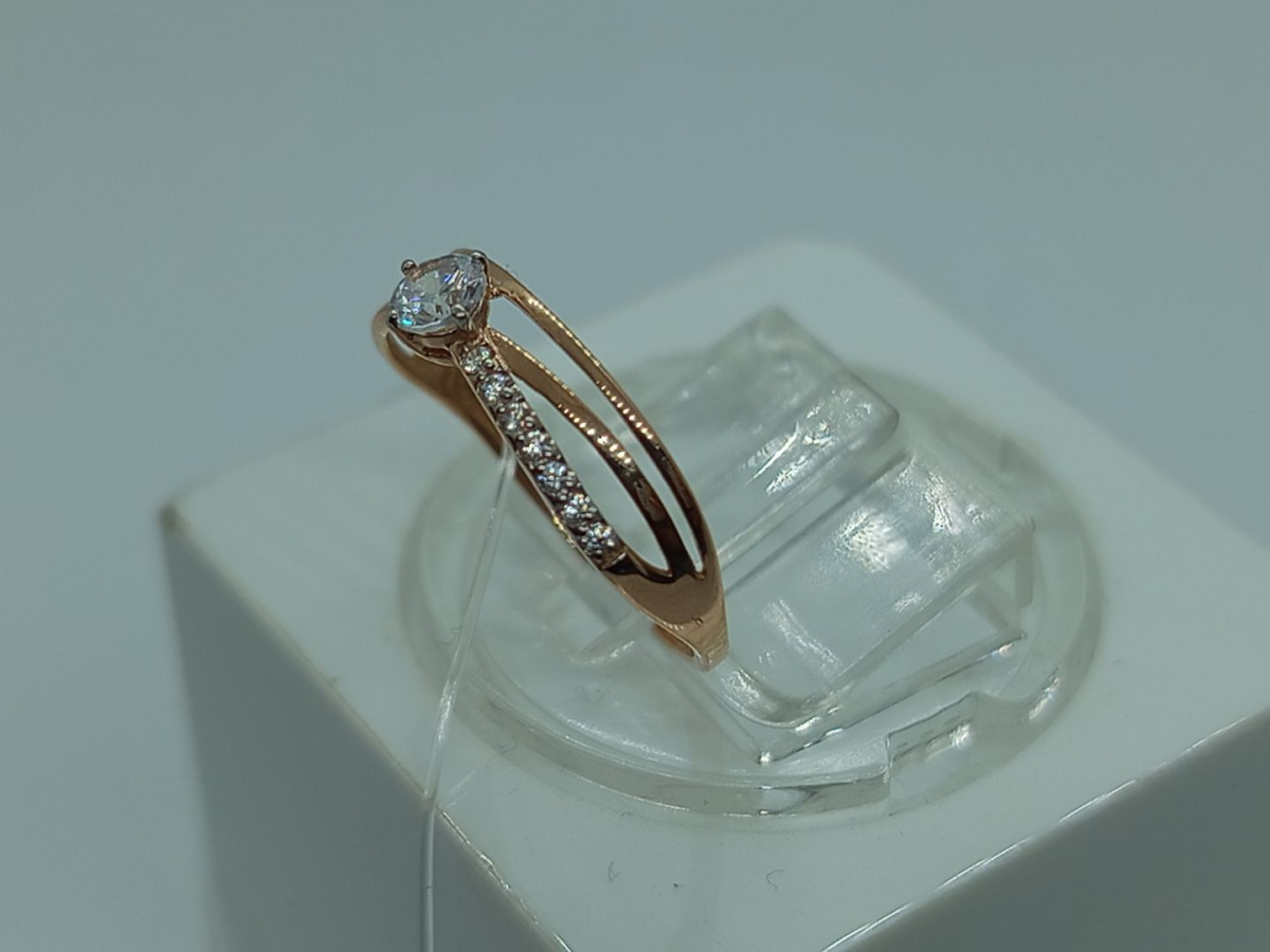 КОЛЬЦО С КАМНЯМИ (Au 585)