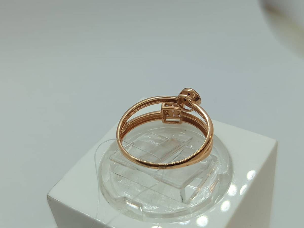 КОЛЬЦО С КАМНЯМИ (Au 585)