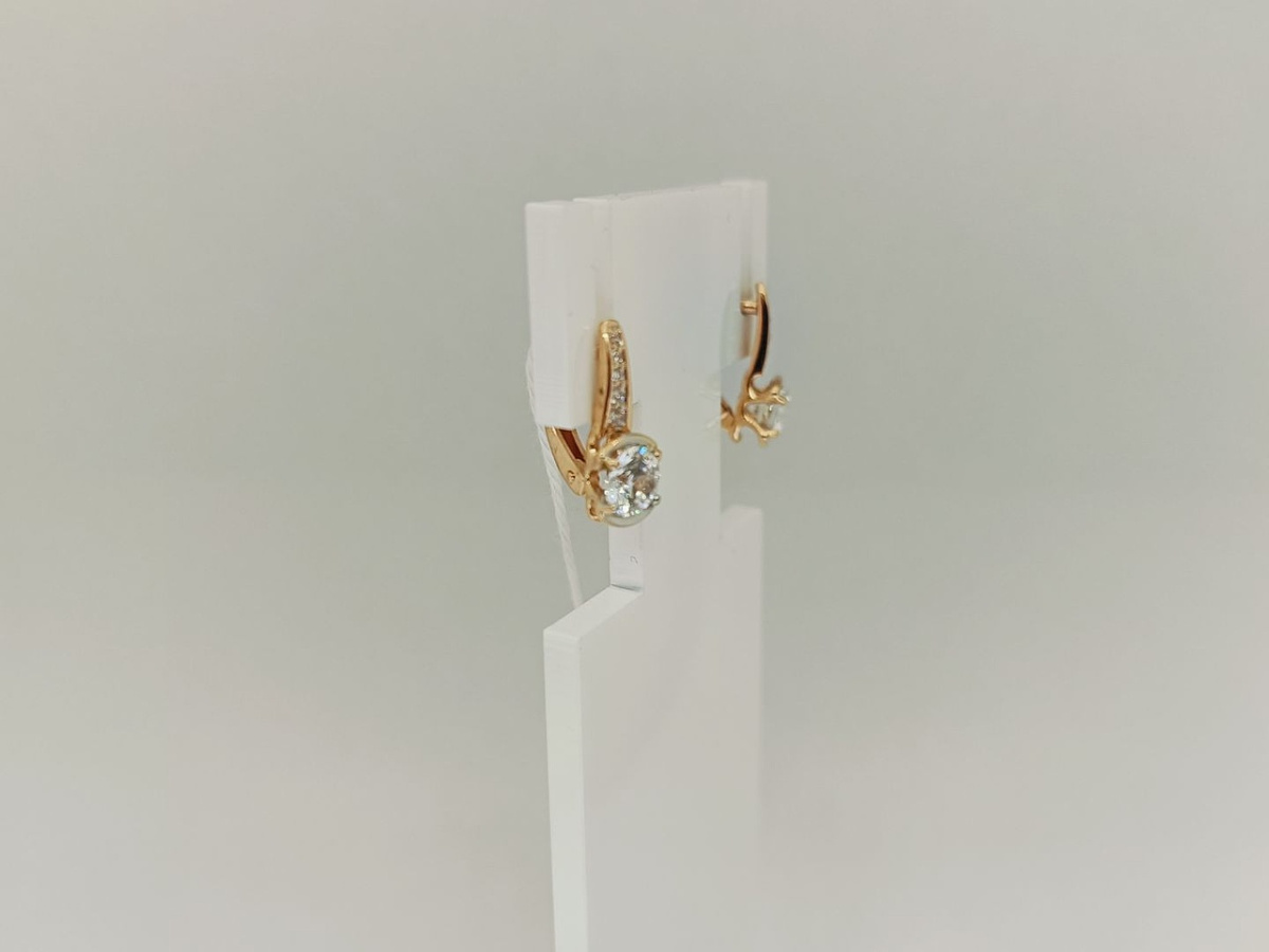 СКМИ585 СЕРЬГИ С КАМНЯМИ (Au 585)