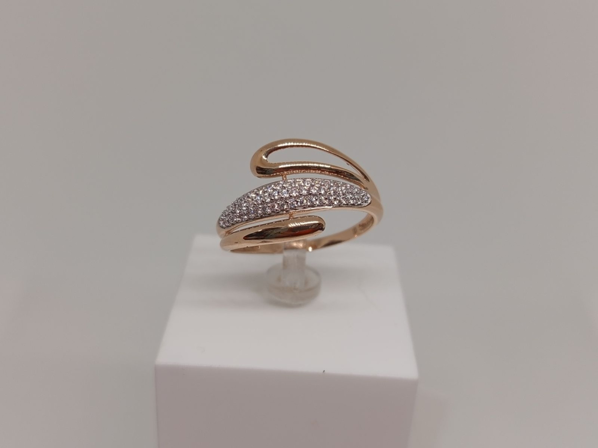 КОЛЬЦО С КАМНЯМИ (Au 585)