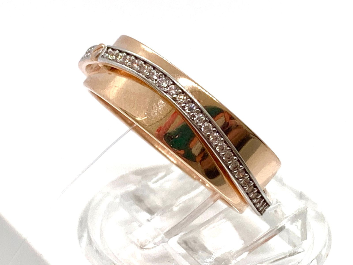 КОЛЬЦО С КАМНЯМИ (Au 585)